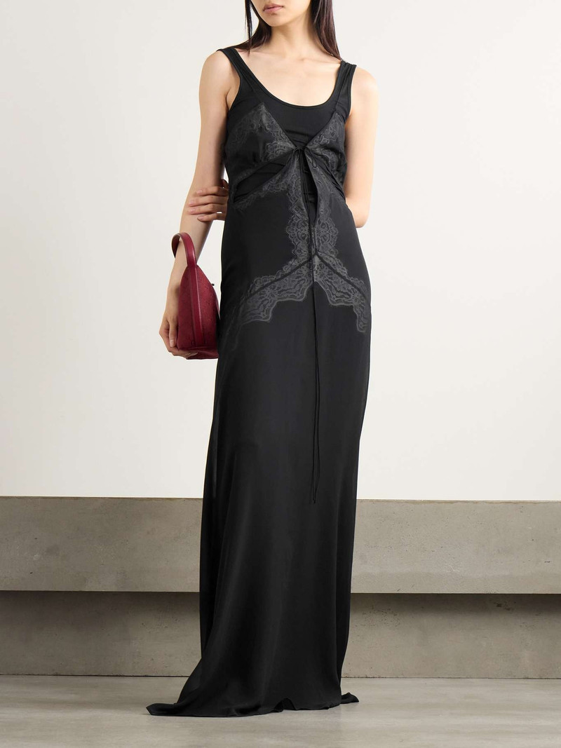 CHRISTOPHER ESBER Cutout lace-trimmed silk-georgette gown outlook