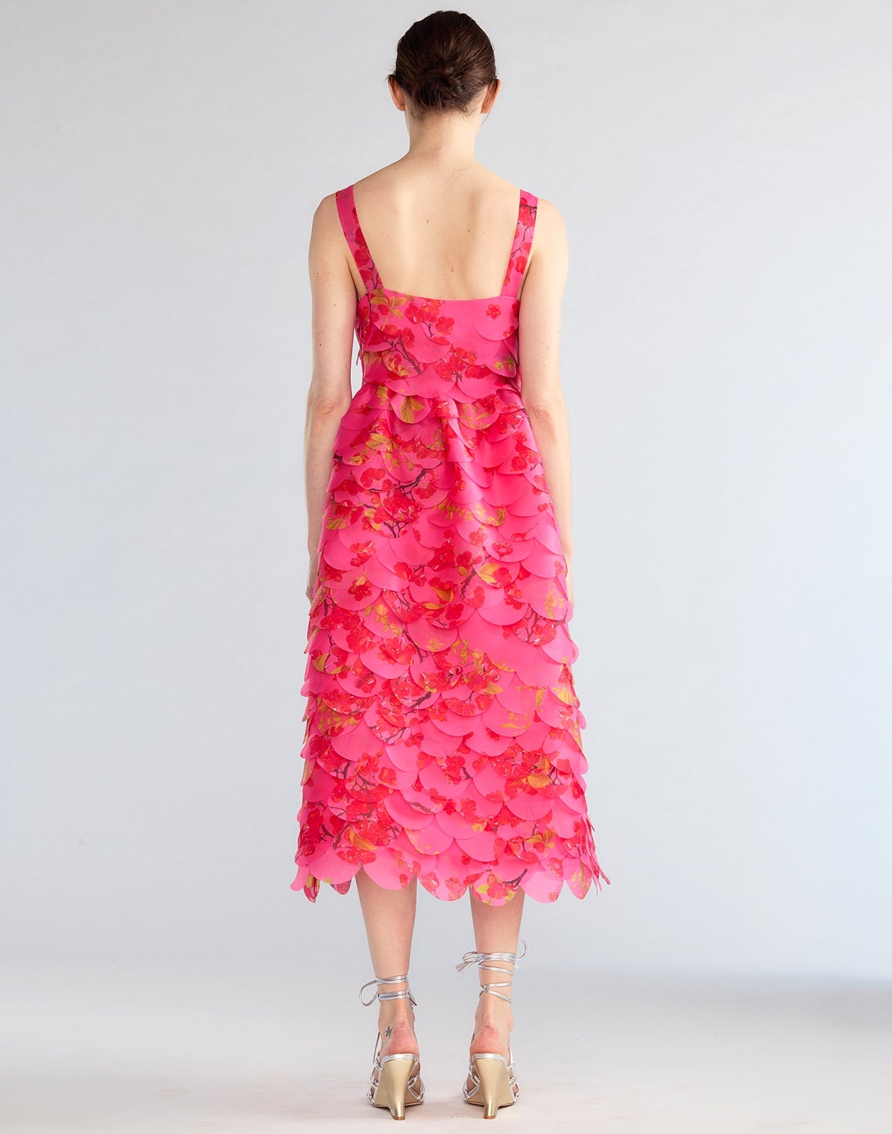 Scalloped Petal Midi Dress - 5