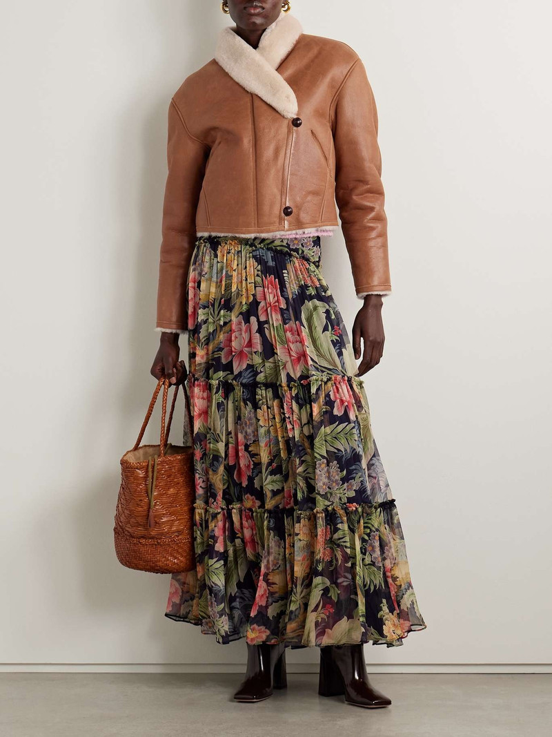 Isabel Marant Eriana cropped shearling jacket outlook