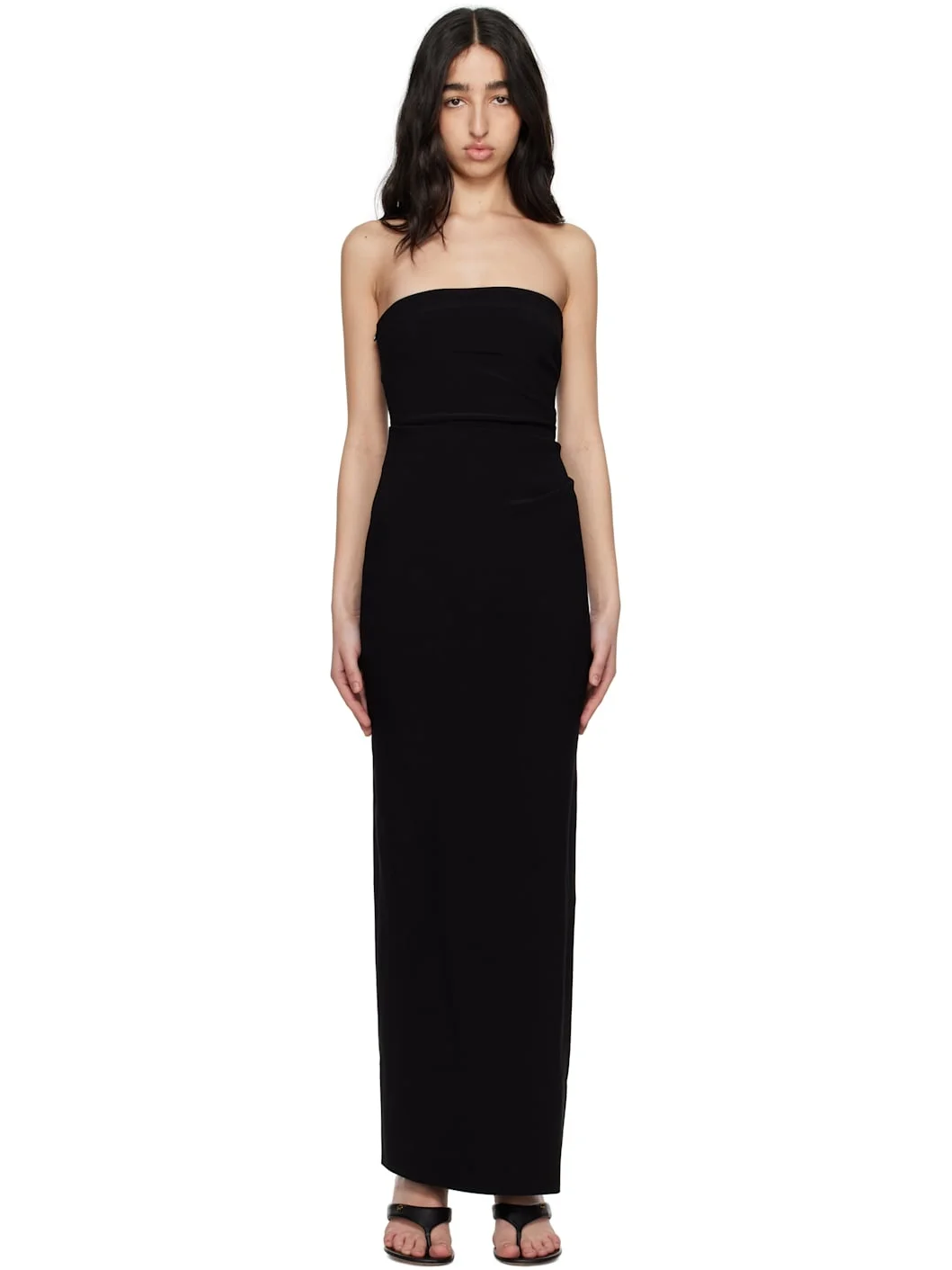 Black Reina Strapless Maxi Dress - 1