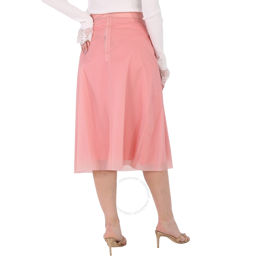 Burberry Ladies Silk-lined Plastic A-line Skirt In Rose Pink - 4