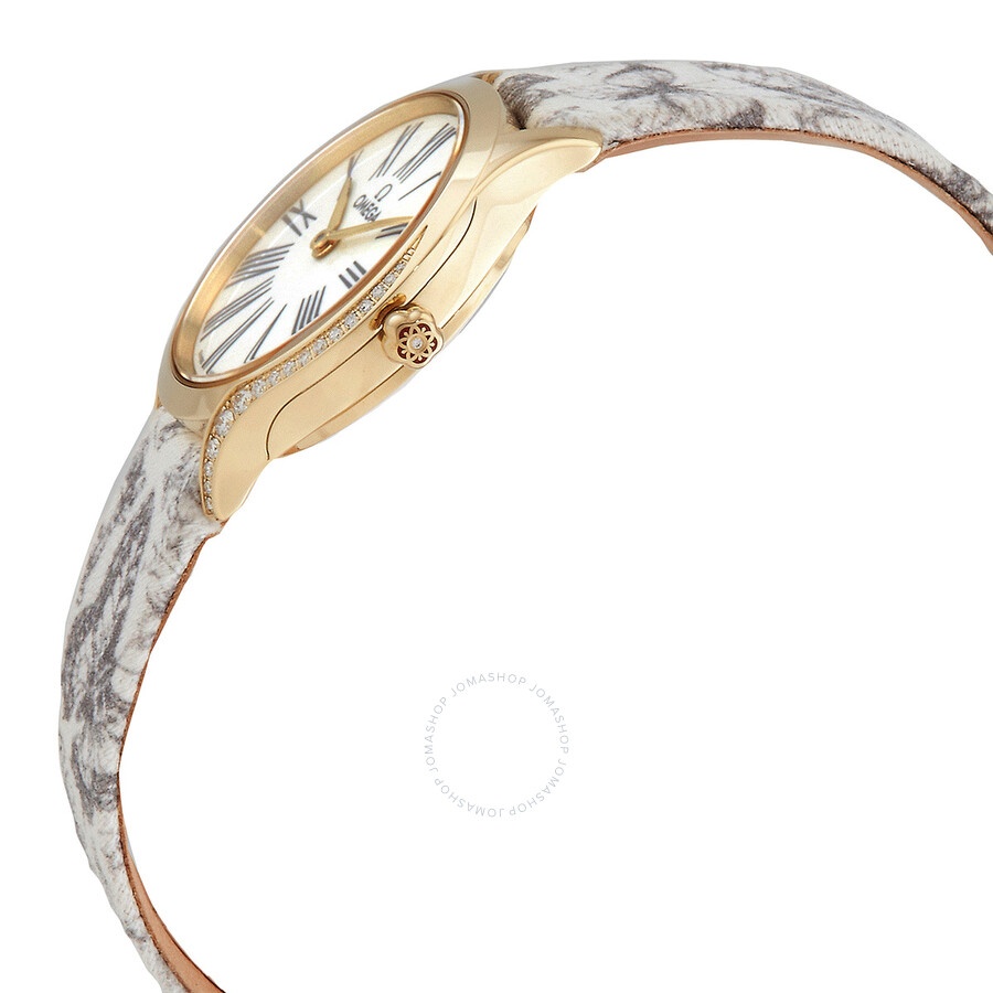 Omega De Ville Quartz Diamond White Dial Ladies Watch 428.57.26.60.04.002 - 2