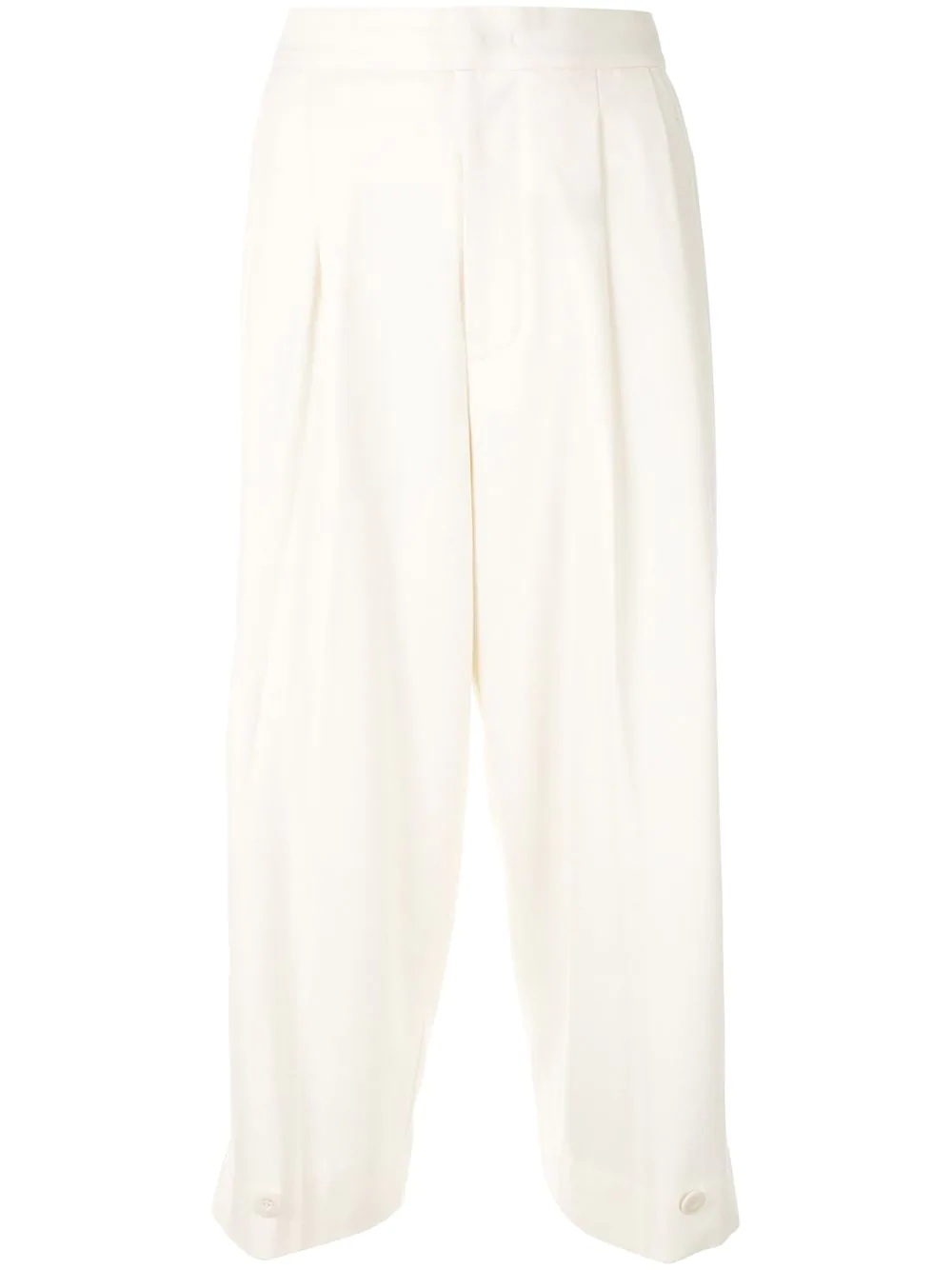 crop-leg tapered trousers - 1