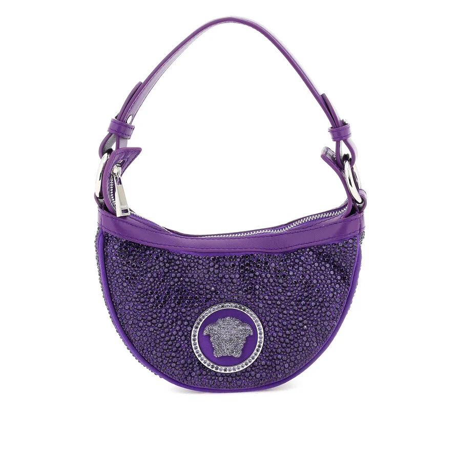 Versace Mini Hobo Bag With Crystals - 1