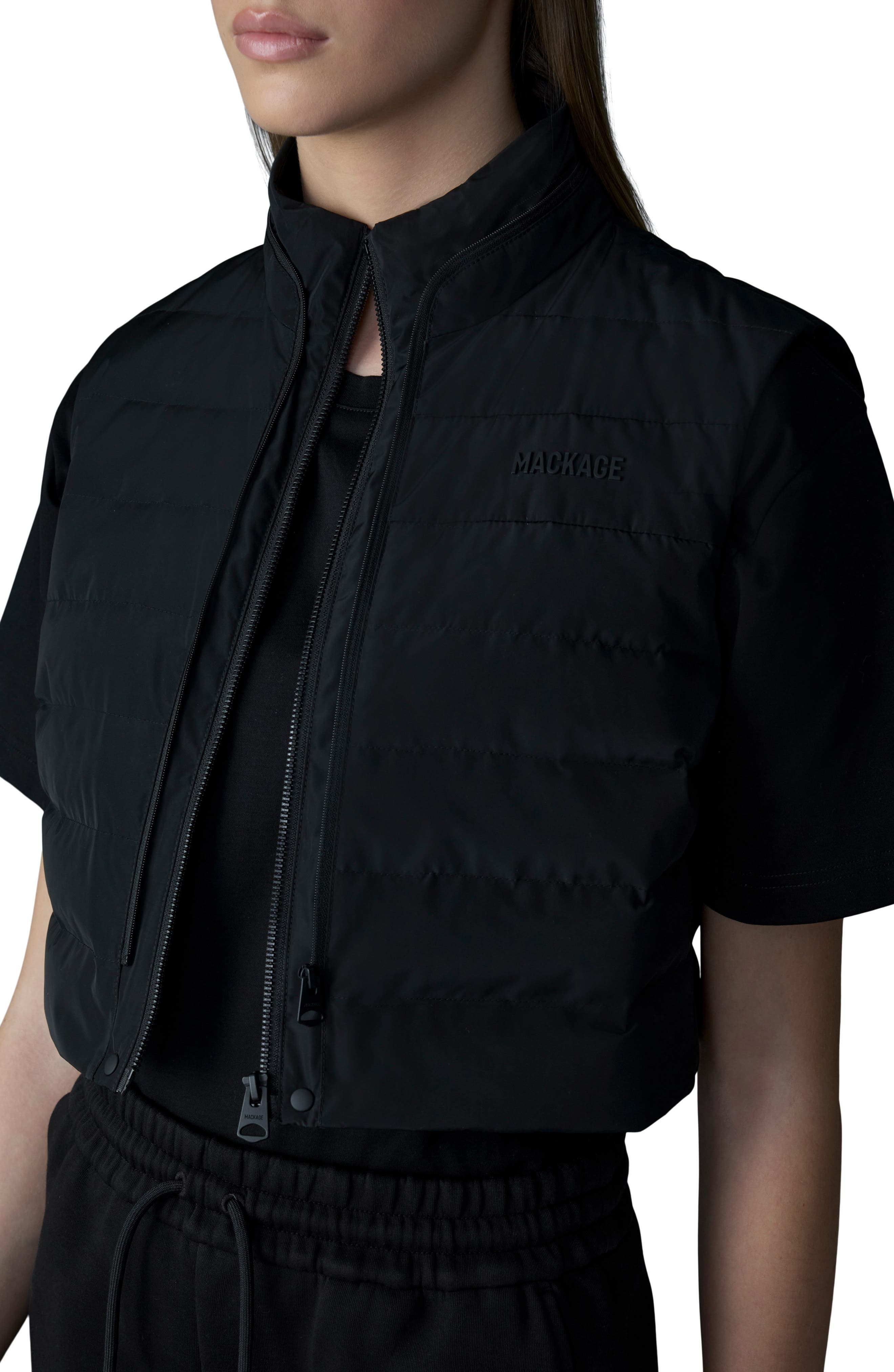 Mackage Priscilla 3-in-1 Hybrid Lightweight Jacket with Down Vest in Black at Nordstrom - 2