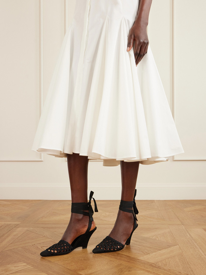 JACQUEMUS The H Leather Wedge Pumps outlook