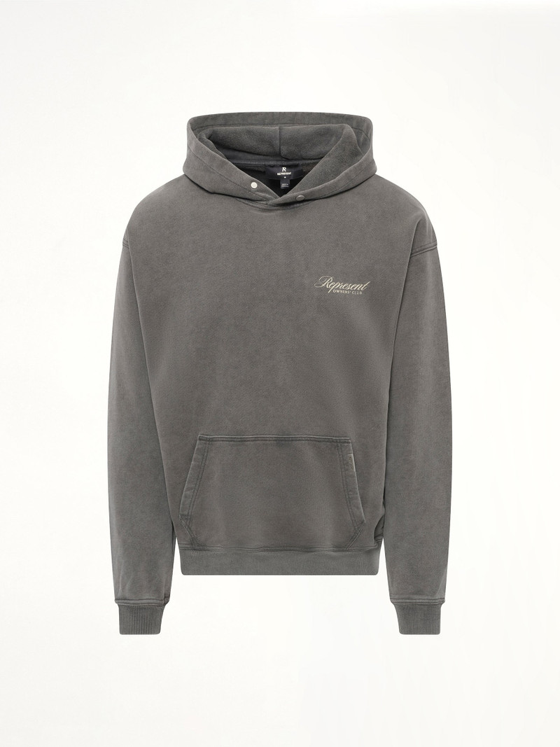 REPRESENT Represent Owners Club Script Hoodie in Vintage Grey outlook