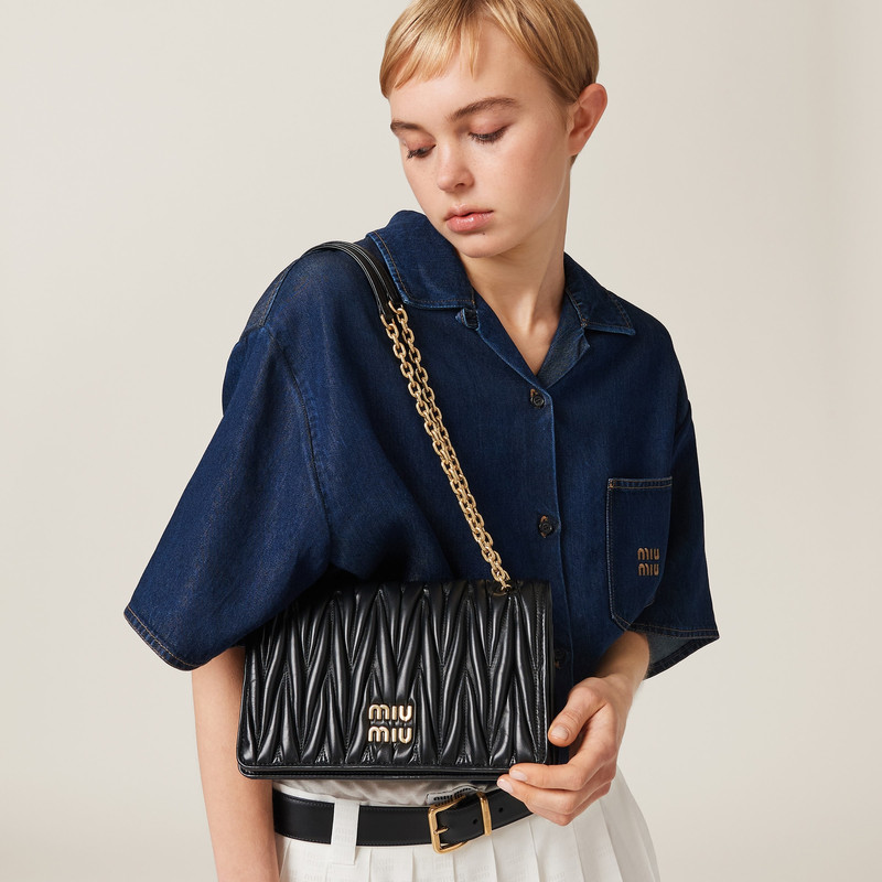 Miu Miu Matelassé nappa leather bag outlook