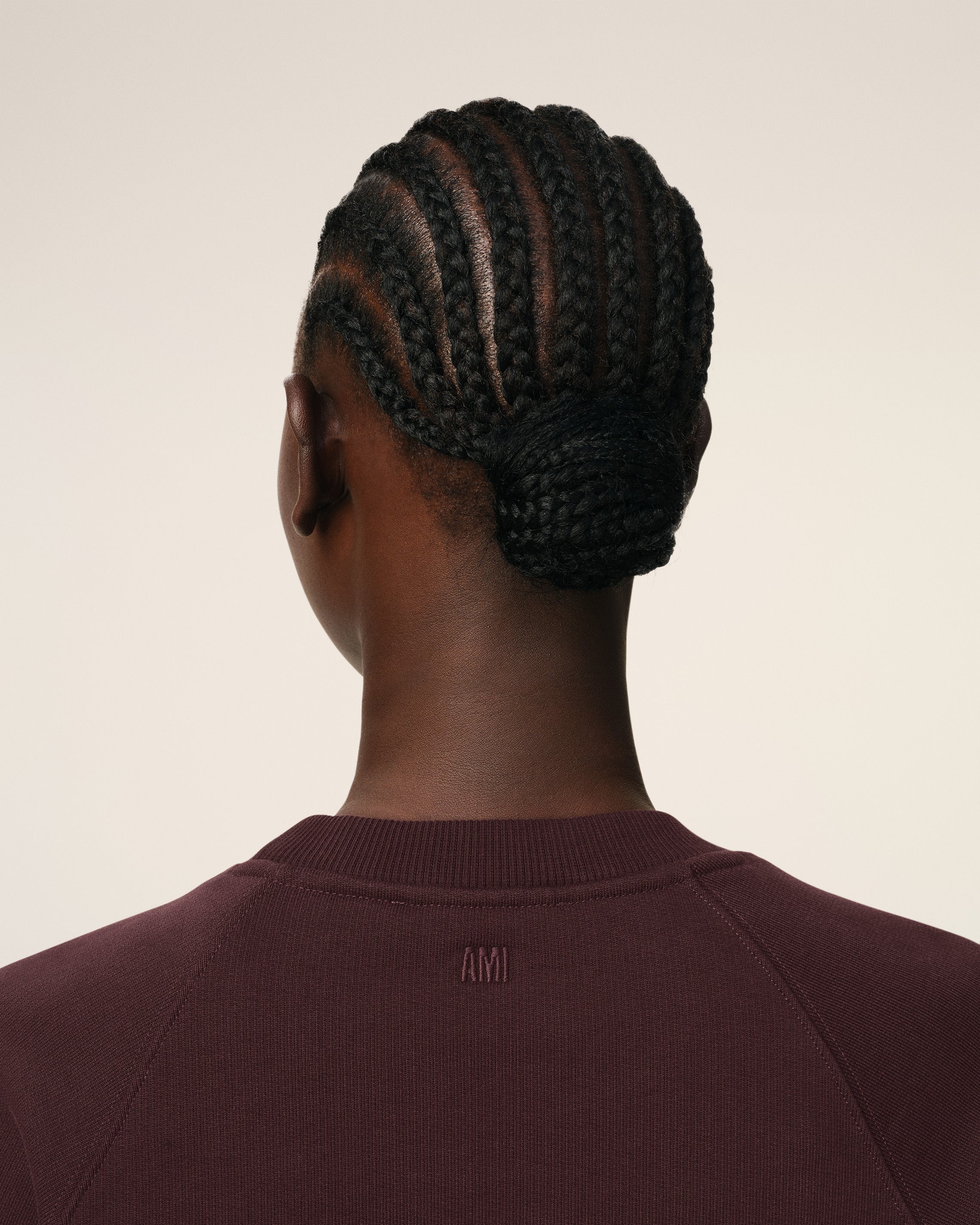 BURGUNDY COTTON TONAL AMI DE COEUR SWEATSHIRT - 4