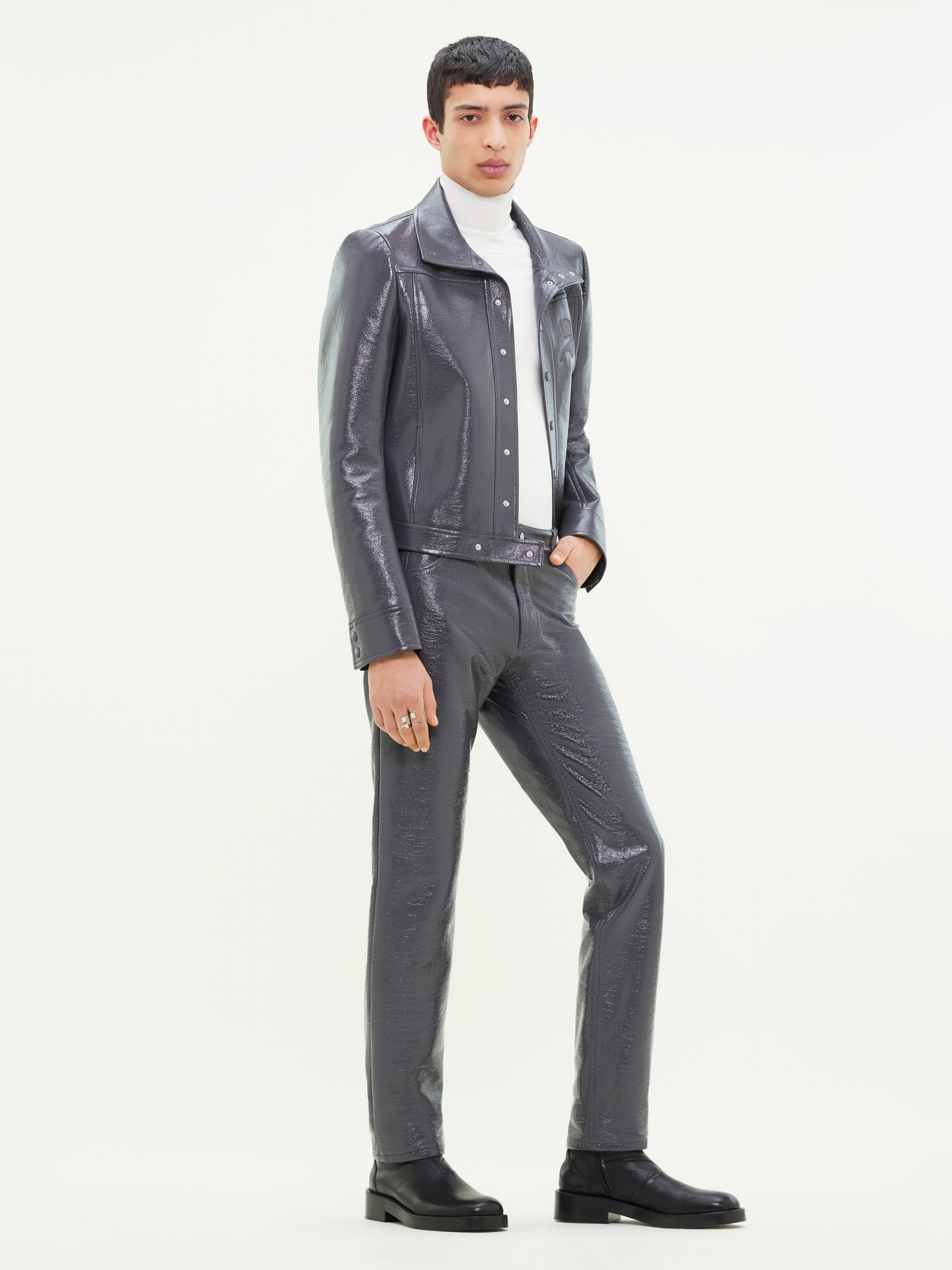 VINYL 5-POCKET PANTS - 3