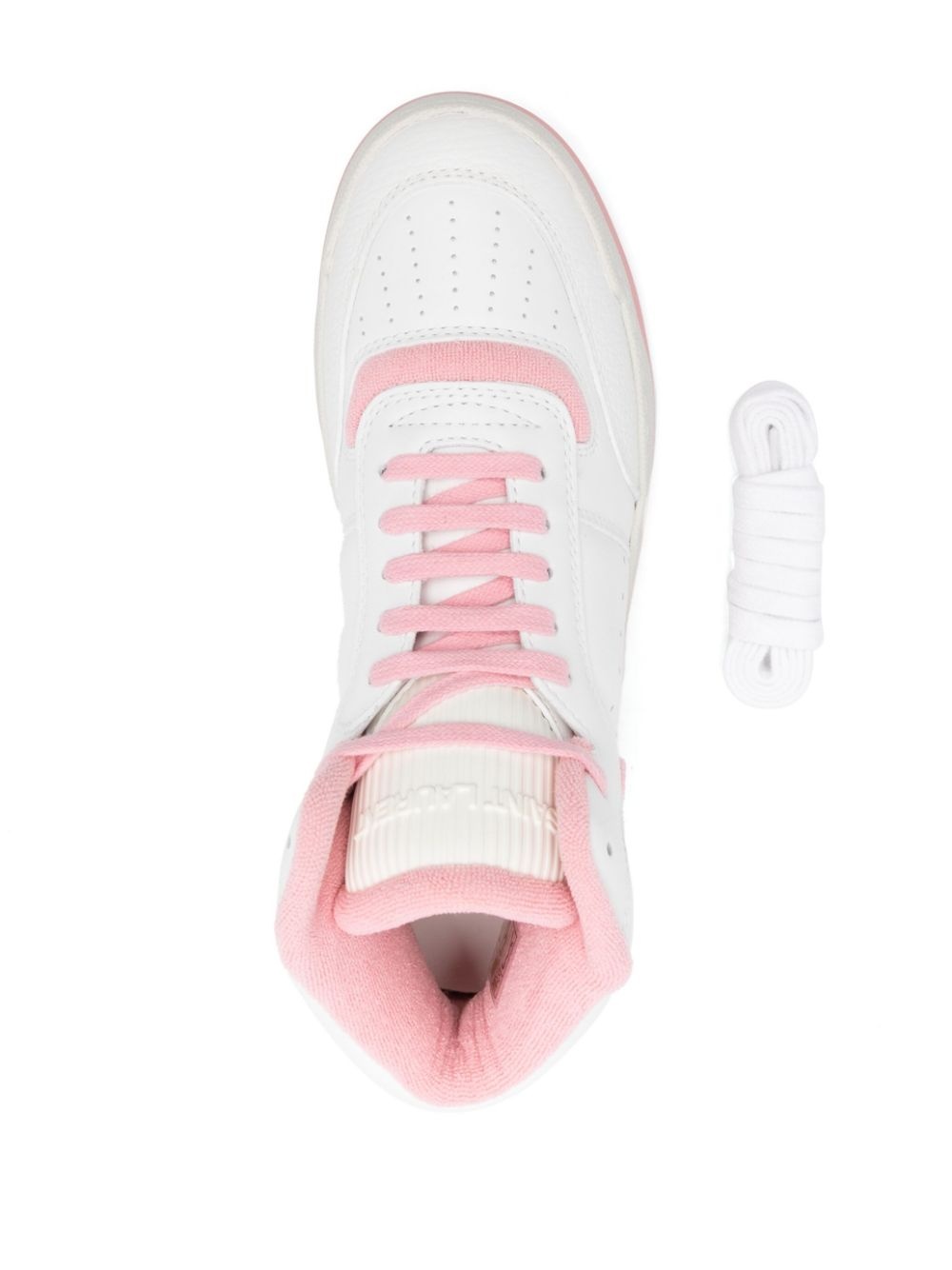 high-top leather sneakers - 4