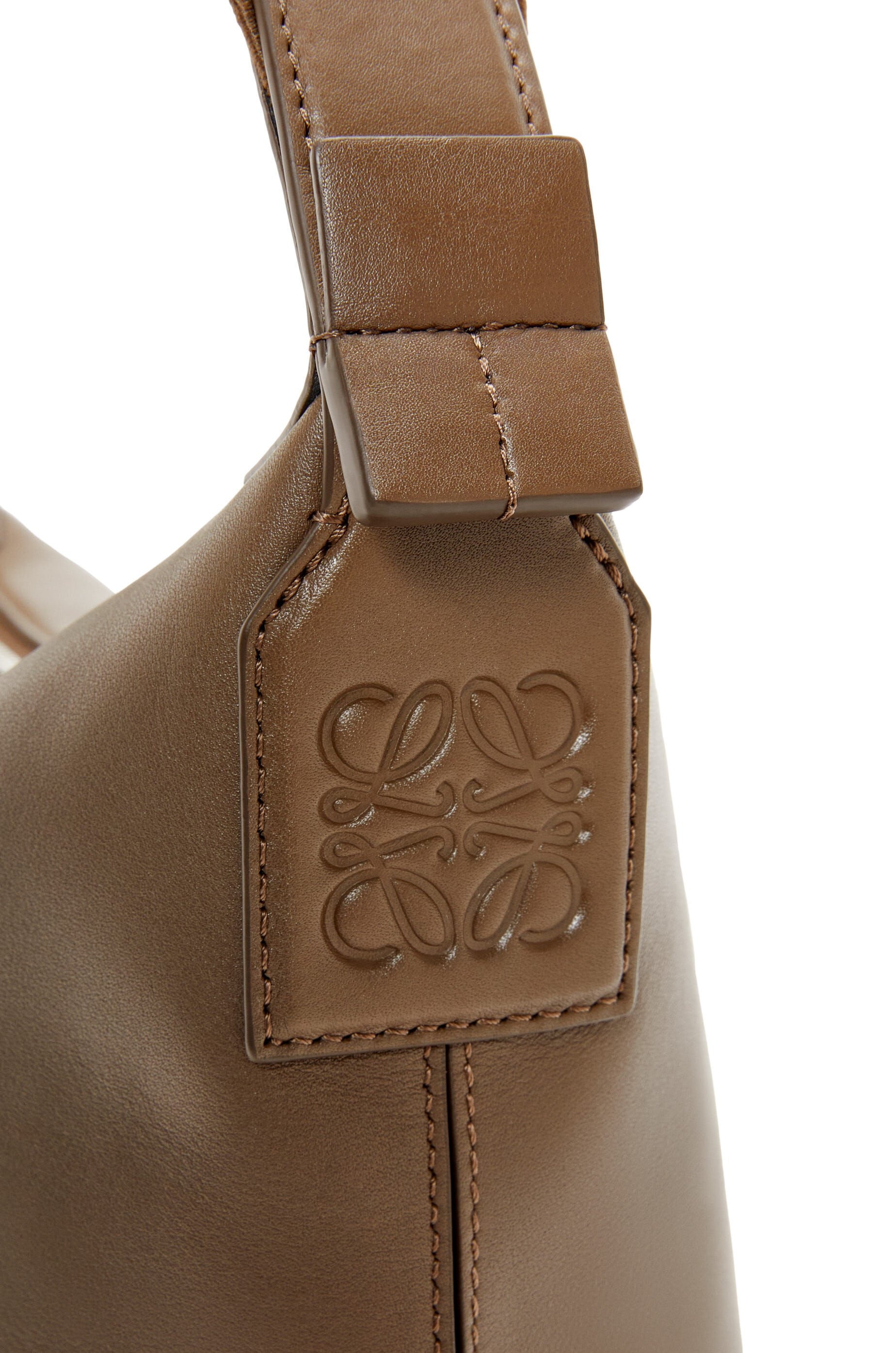 Cubi Small Leather Crossbody Bag in Brown - Loewe