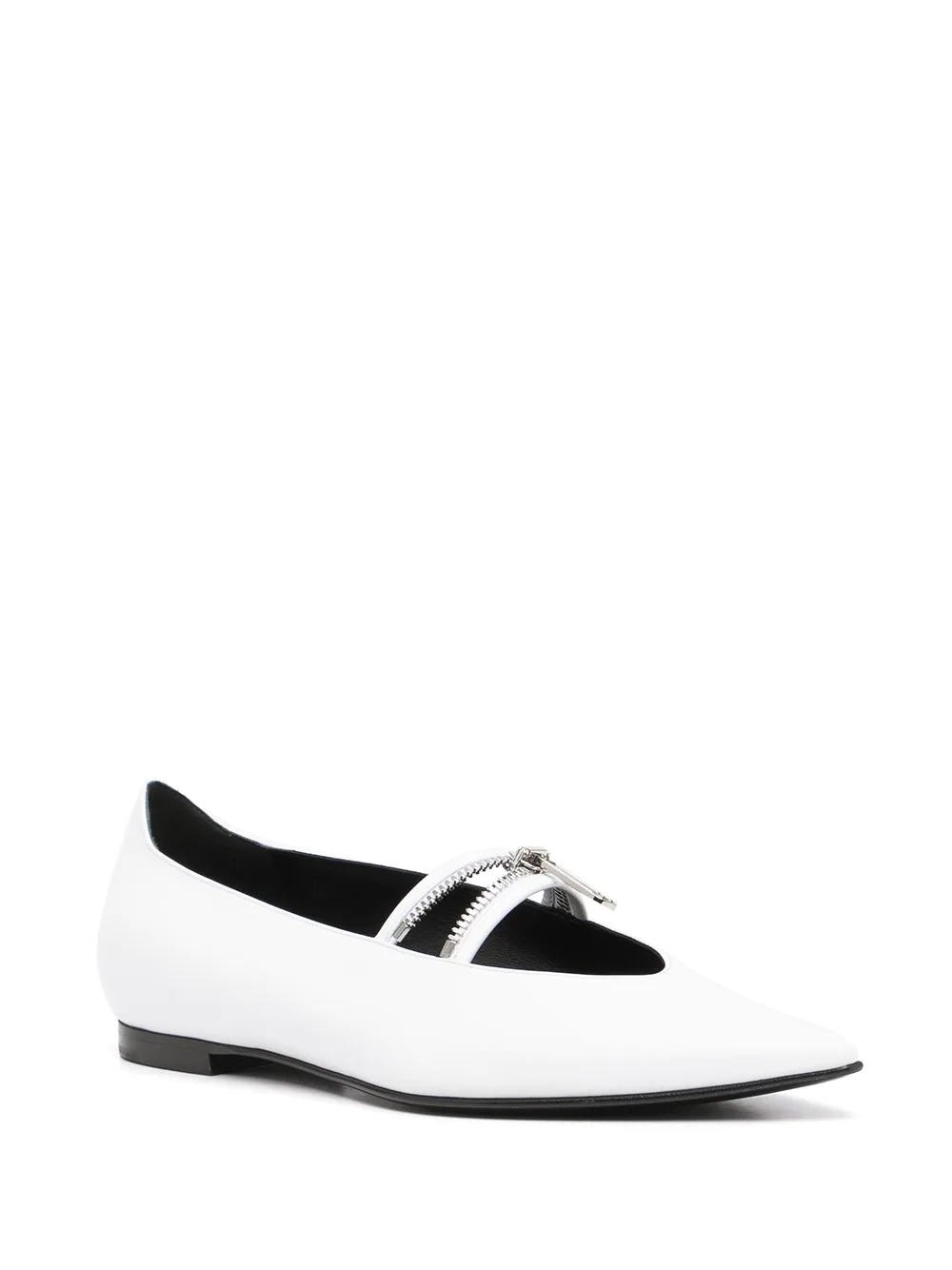 paperclip-detail ballerina shoes - 2