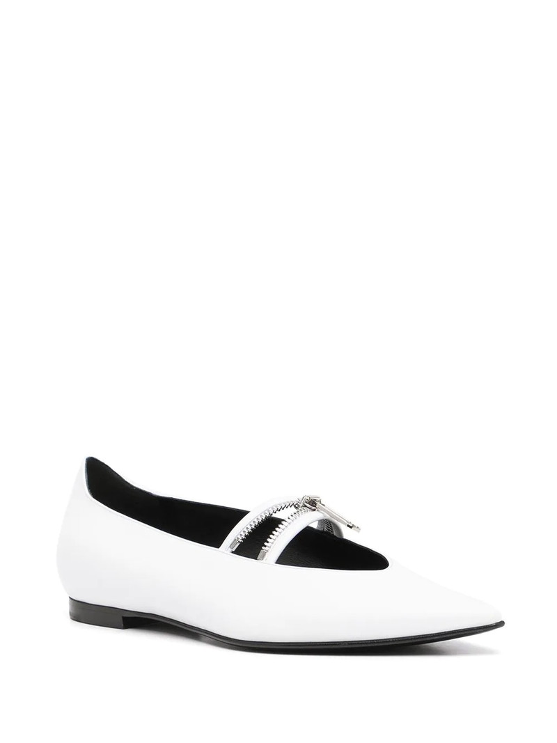 Off-White paperclip-detail ballerina shoes outlook
