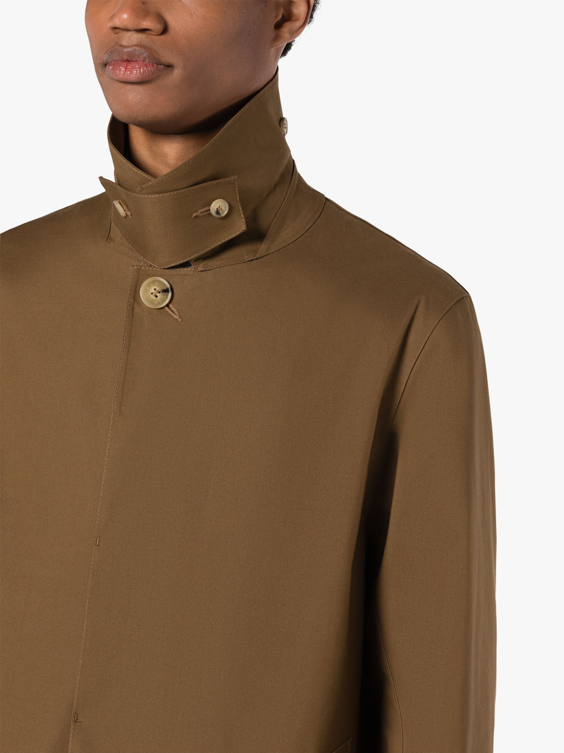 DUNKELD BROWN BONDED COTTON SHORT COAT 5