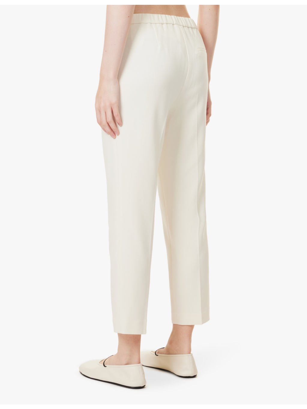 Treeca cropped slim-leg mid-rise crepe trousers - 4