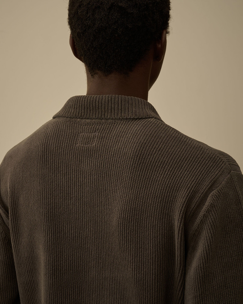 Cotton Chenille Polo Sweater 6