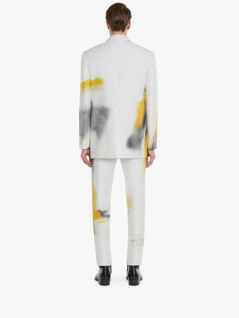 Men's Silhouette Cigarette Trousers in Ivory/yellow 4