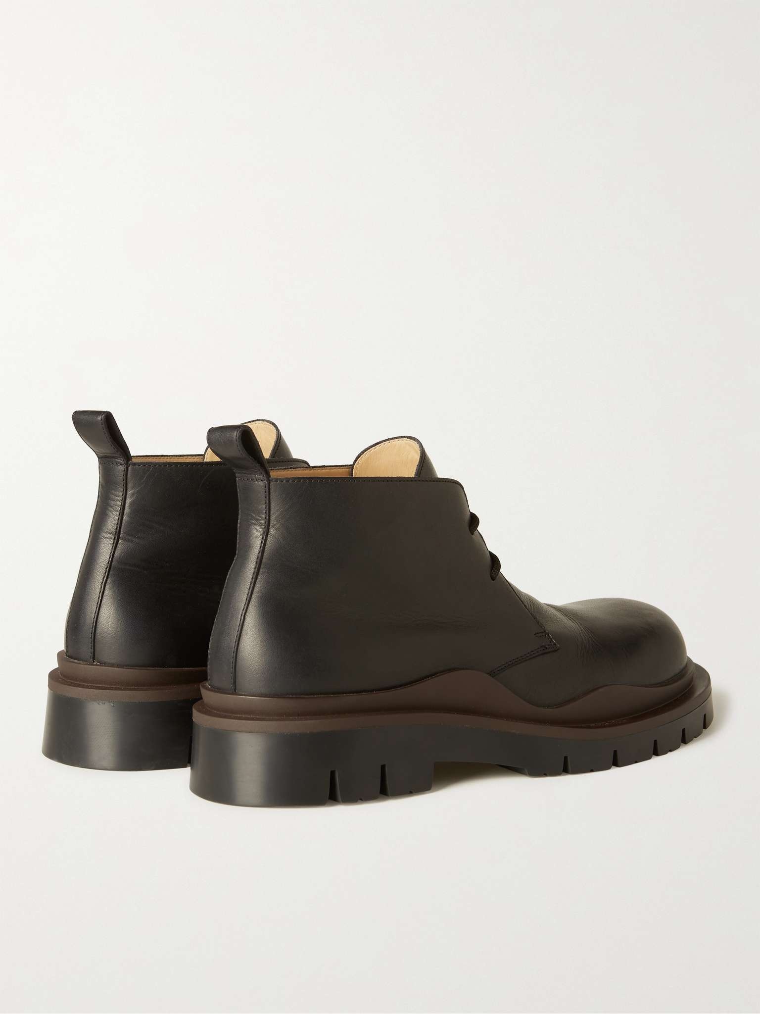 The Tire Rubber-Trimmed Leather Desert Boots - 5