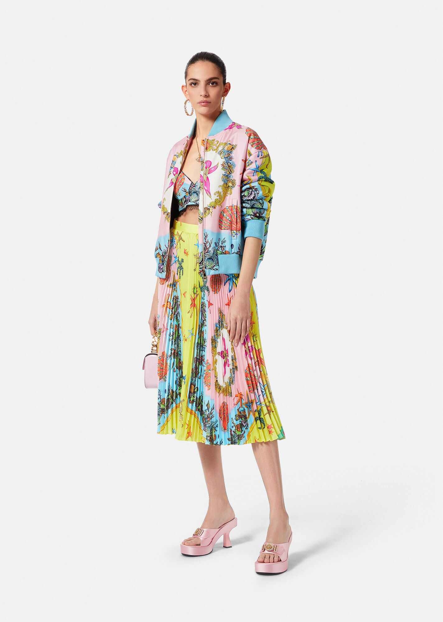 Trésor de la Mer Print Pleated Midi Skirt - 2