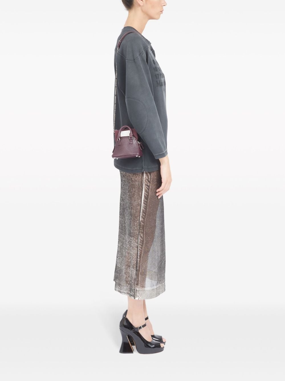 mini 5AC leather tote bag - 3