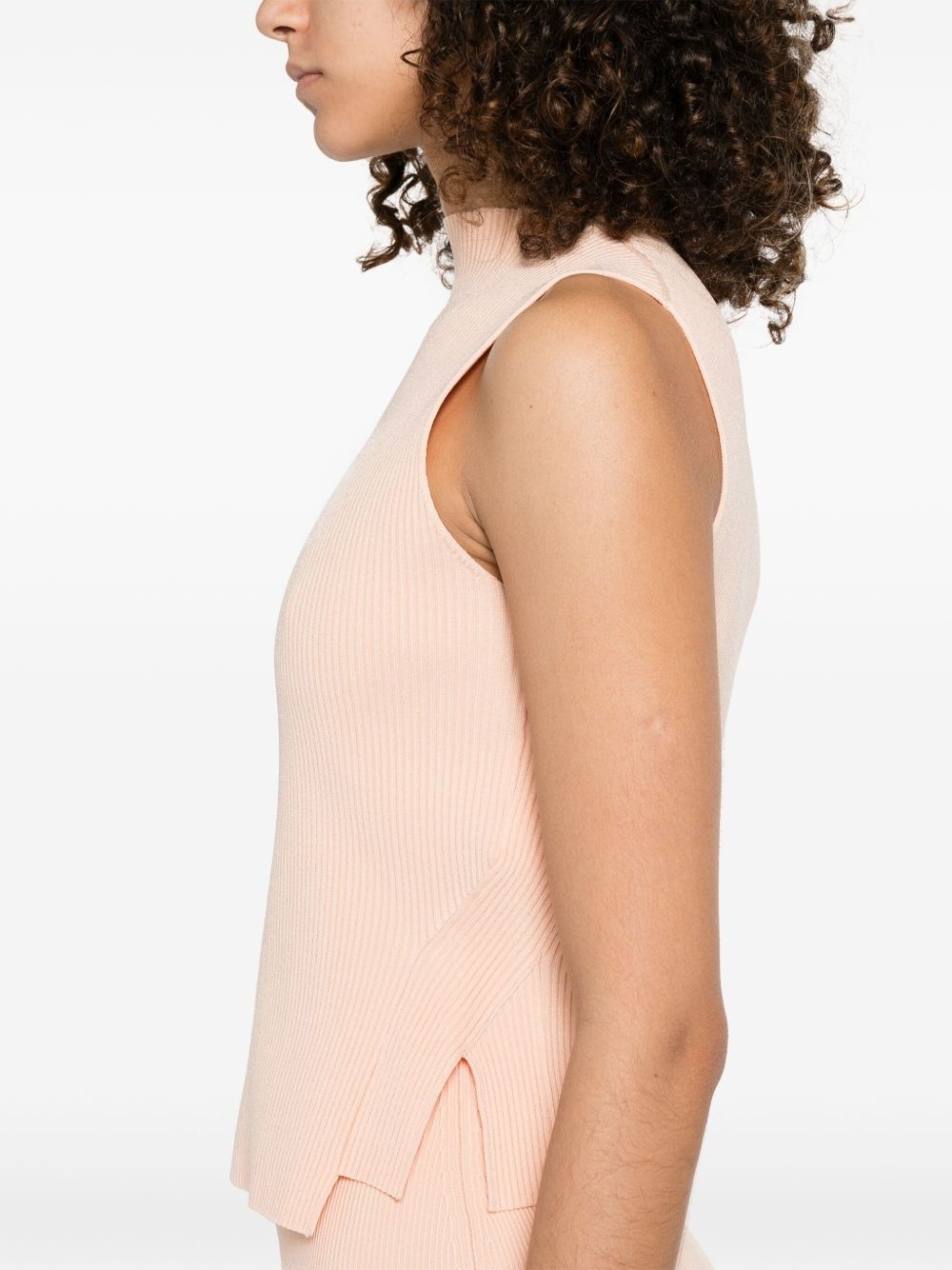 ribbed-knit vest - 5