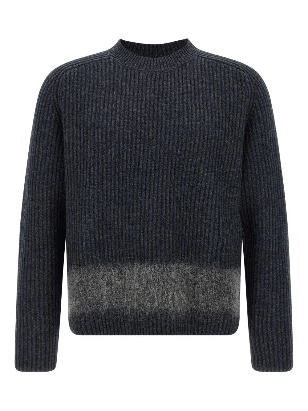 ribbed wool-insert sweater - 1