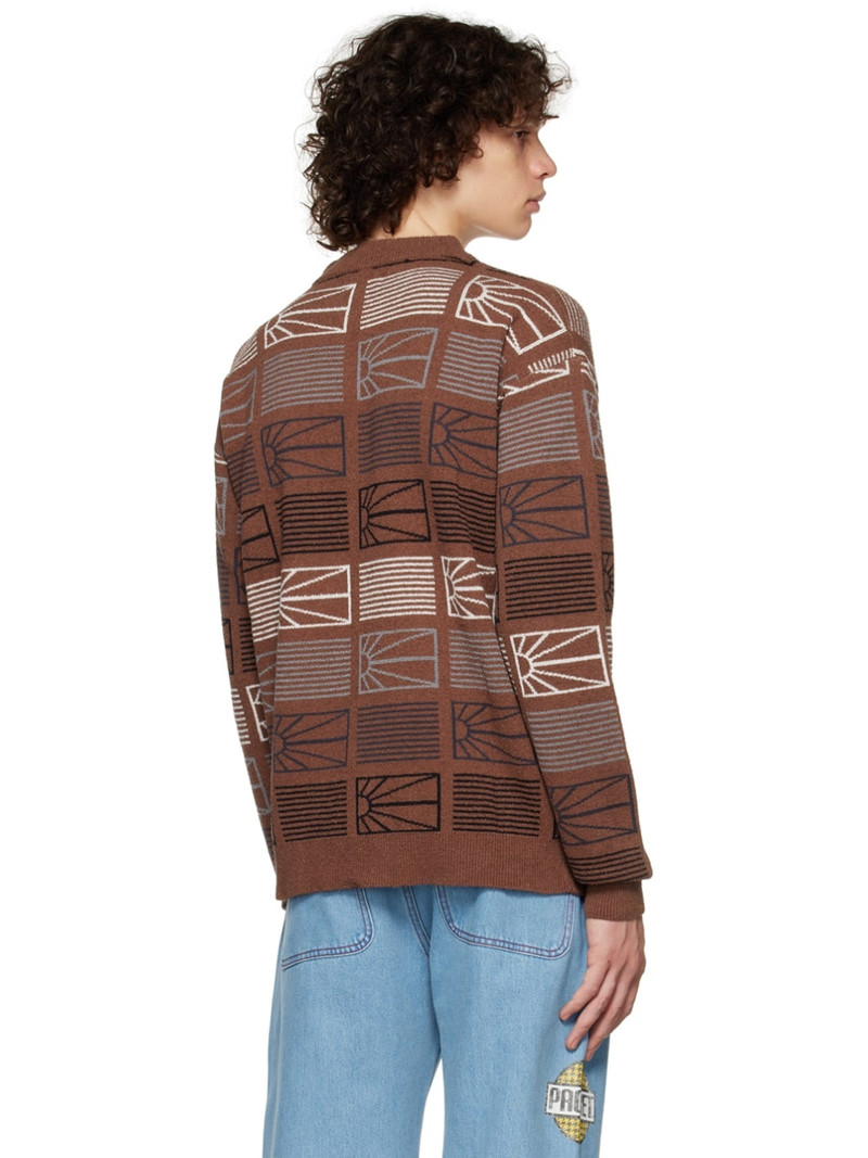 Brown Jacquard Sweater 3