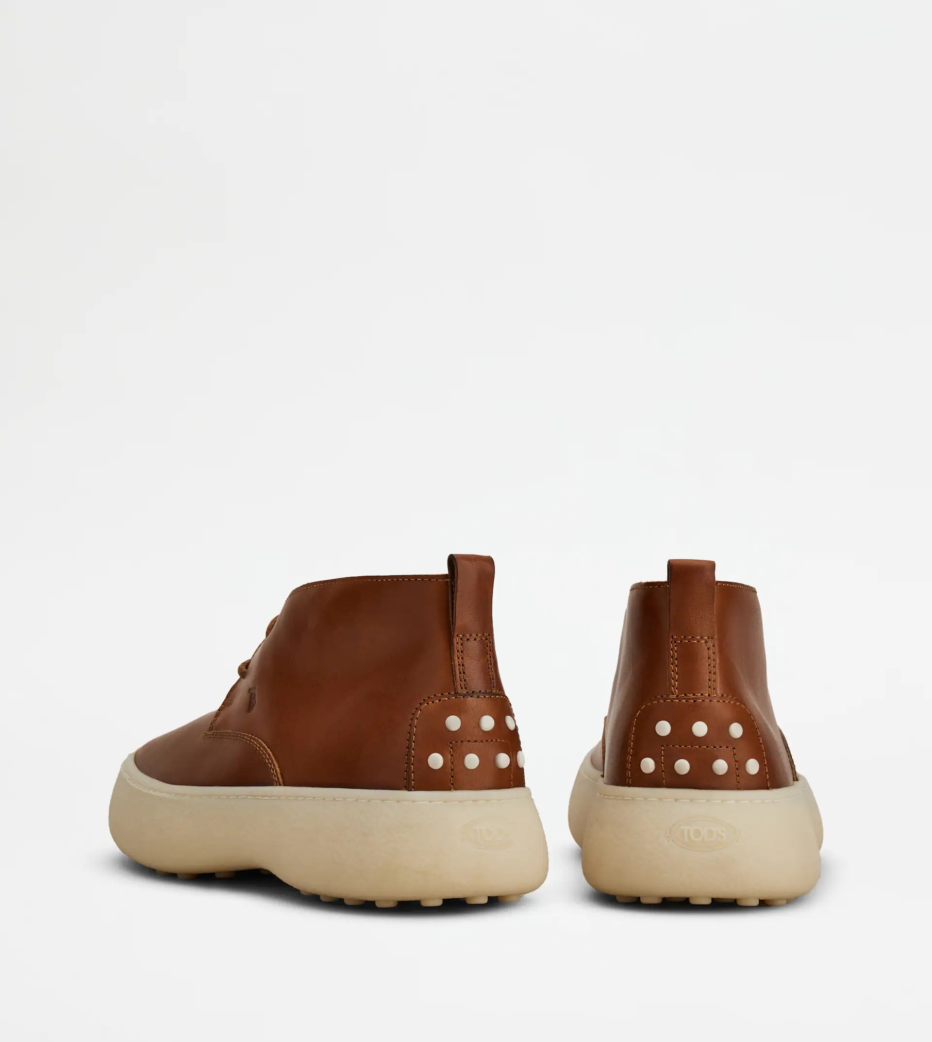 TOD'S W. G. DESERT BOOTS IN LEATHER - BROWN - 4