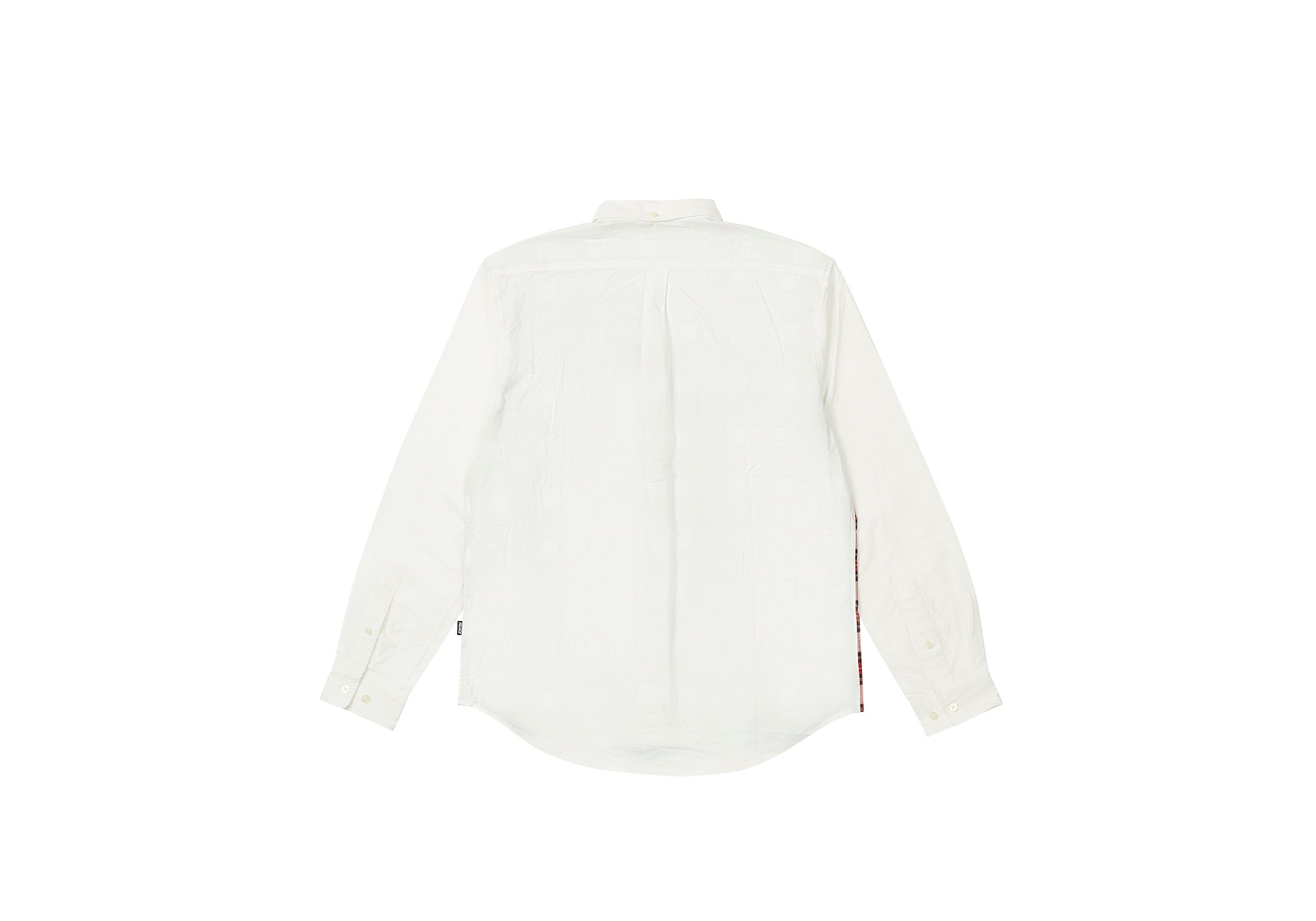 CHECK PANEL CHAMBRAY SHIRT WHITE - 2