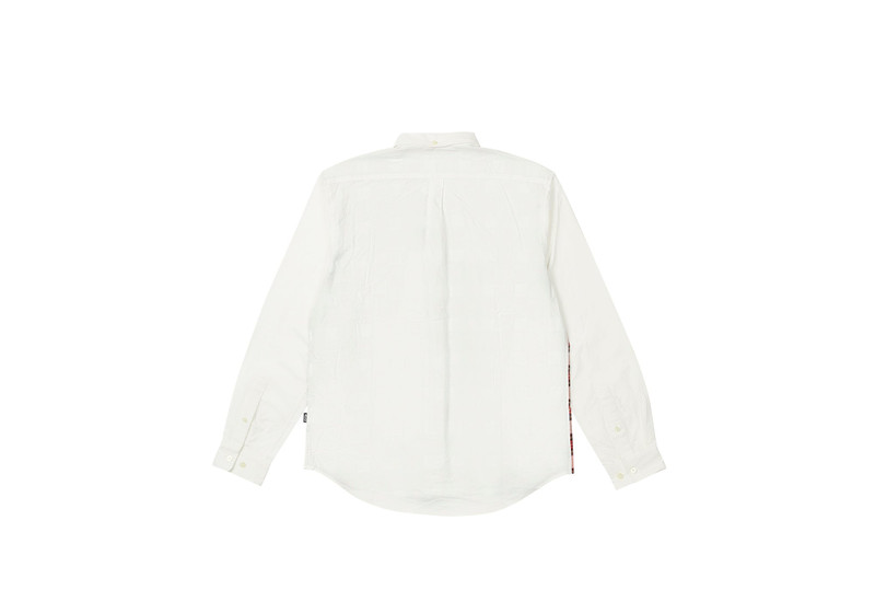 PALACE CHECK PANEL CHAMBRAY SHIRT WHITE outlook