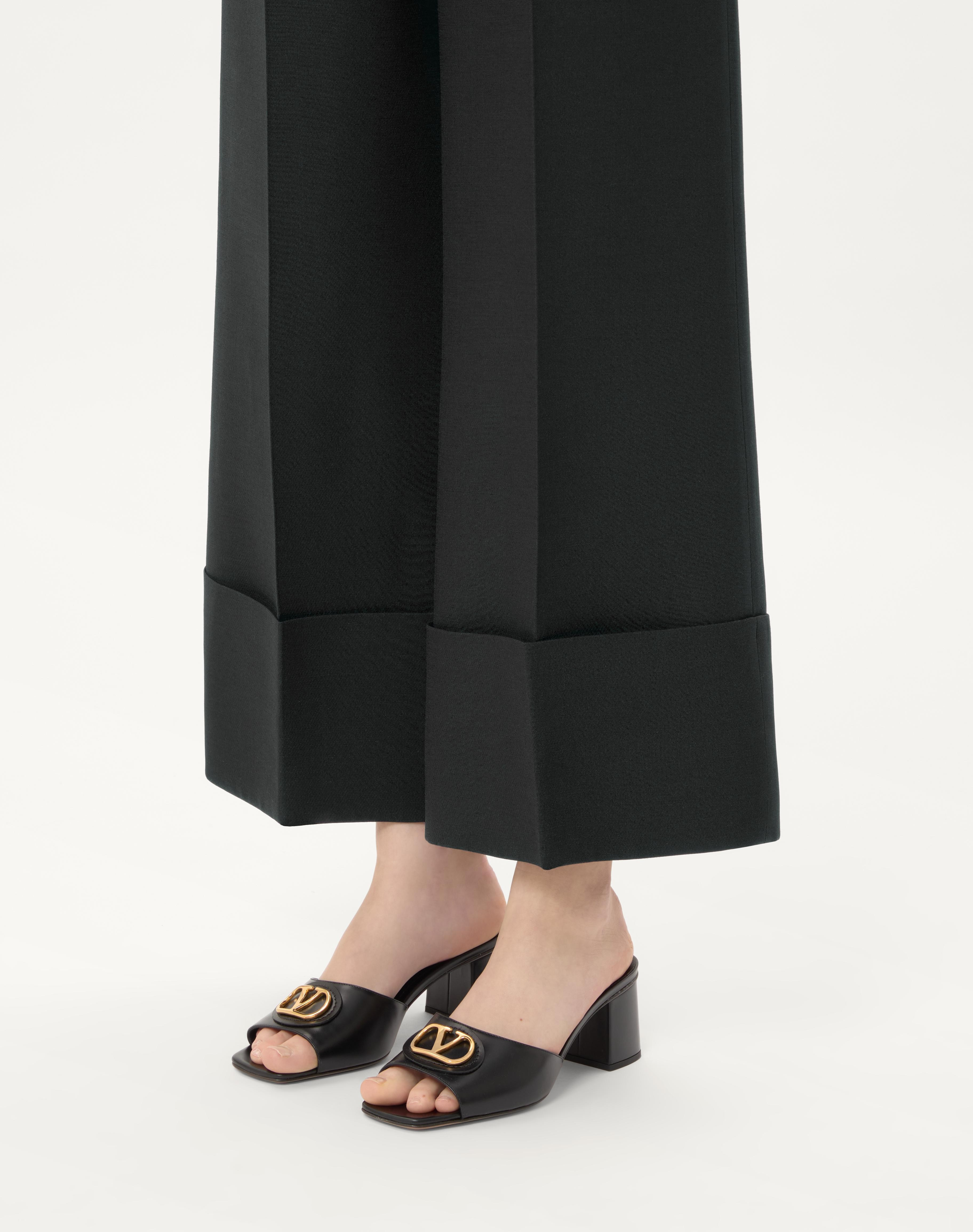 VLOGO SIGNATURE SLIDE SANDAL IN CALFSKIN 60MM - 2