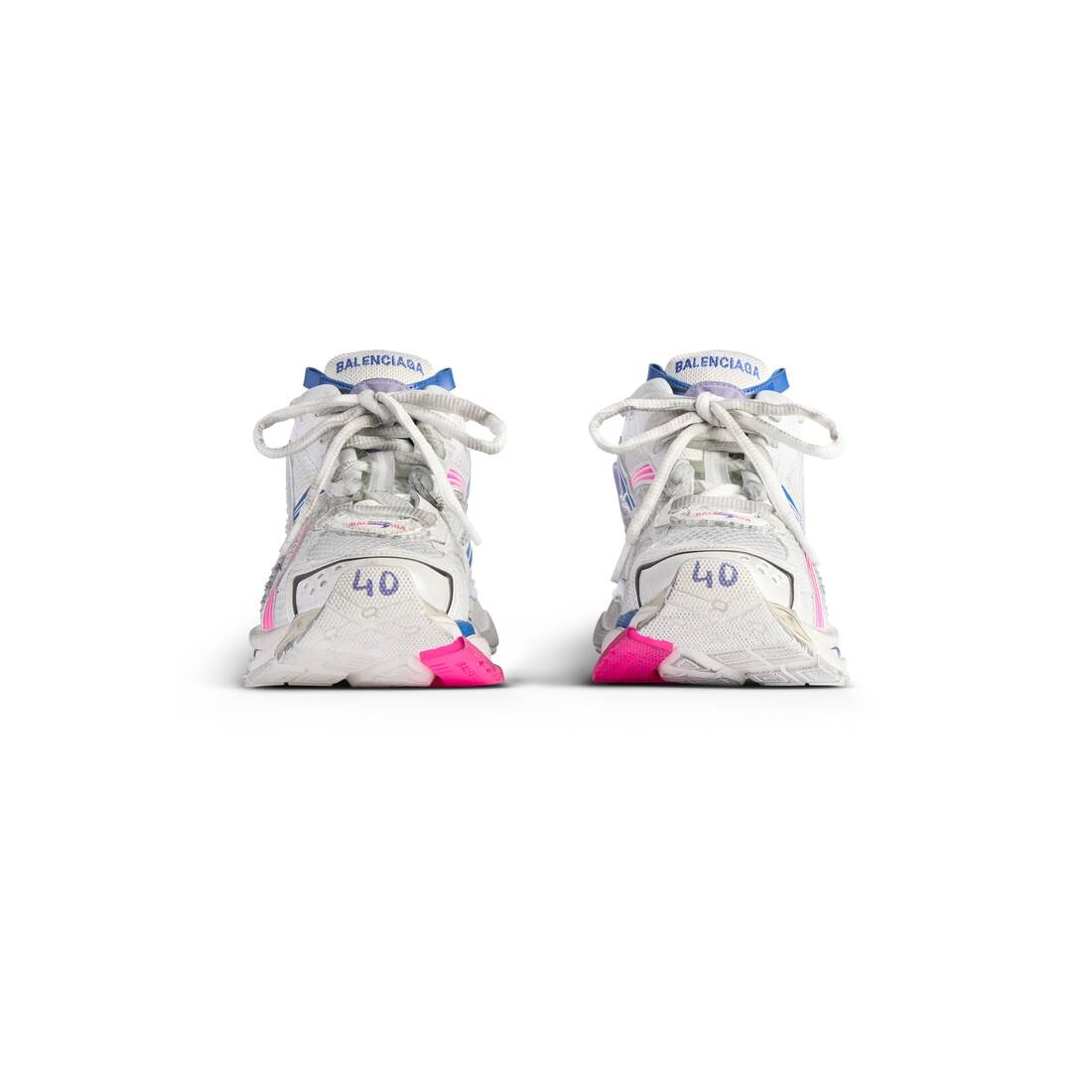 Women's Runner Sneaker  in White/lilac/neon Pink/navy - 3