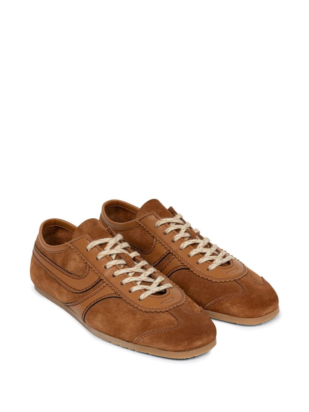 Leather and suede sneakers - 3
