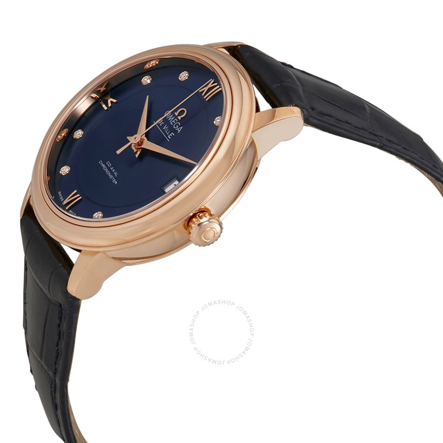 Omega De Ville Prestige Blue Diamond Dial Ladies Watch 424.53.33.20.53.001 - 2
