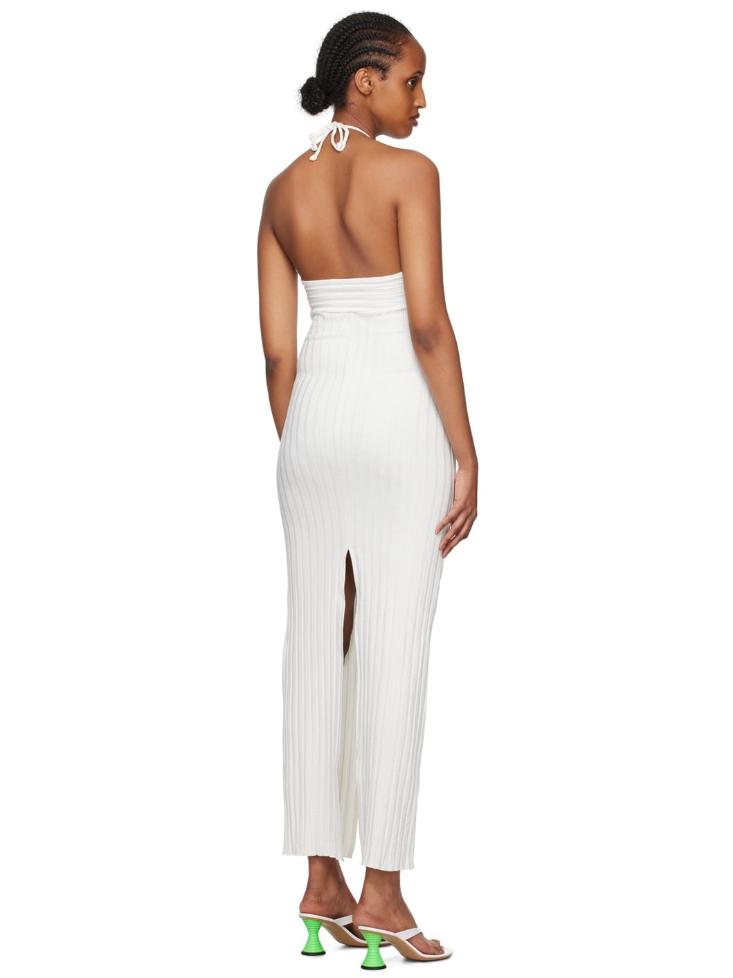 White Picot Maxi Dress - 3