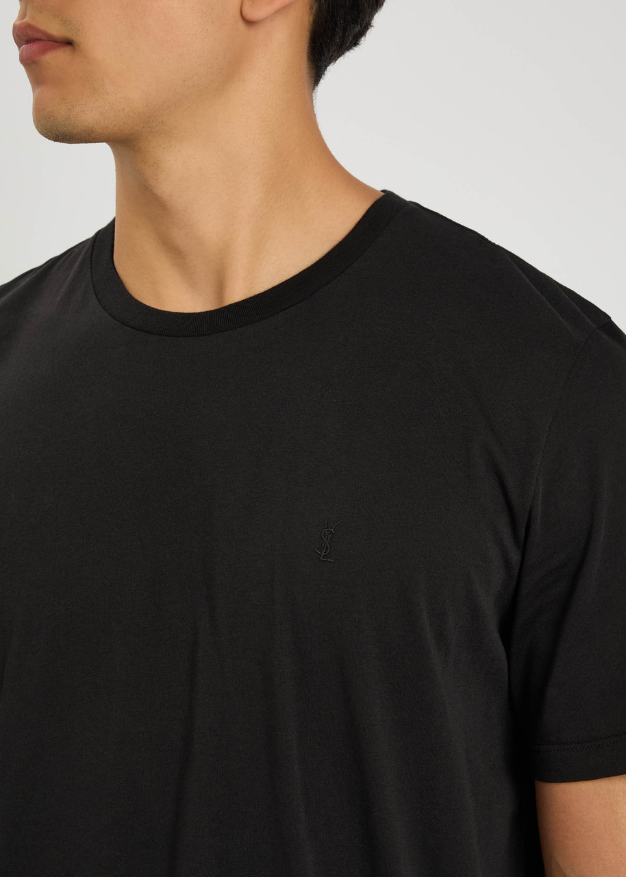 Saint Laurent Logo-embroidered Cotton T-shirt - 5