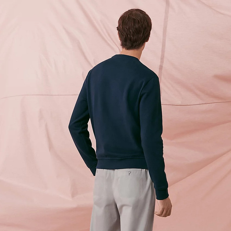 Hermès Crewneck sweater with leather detail outlook