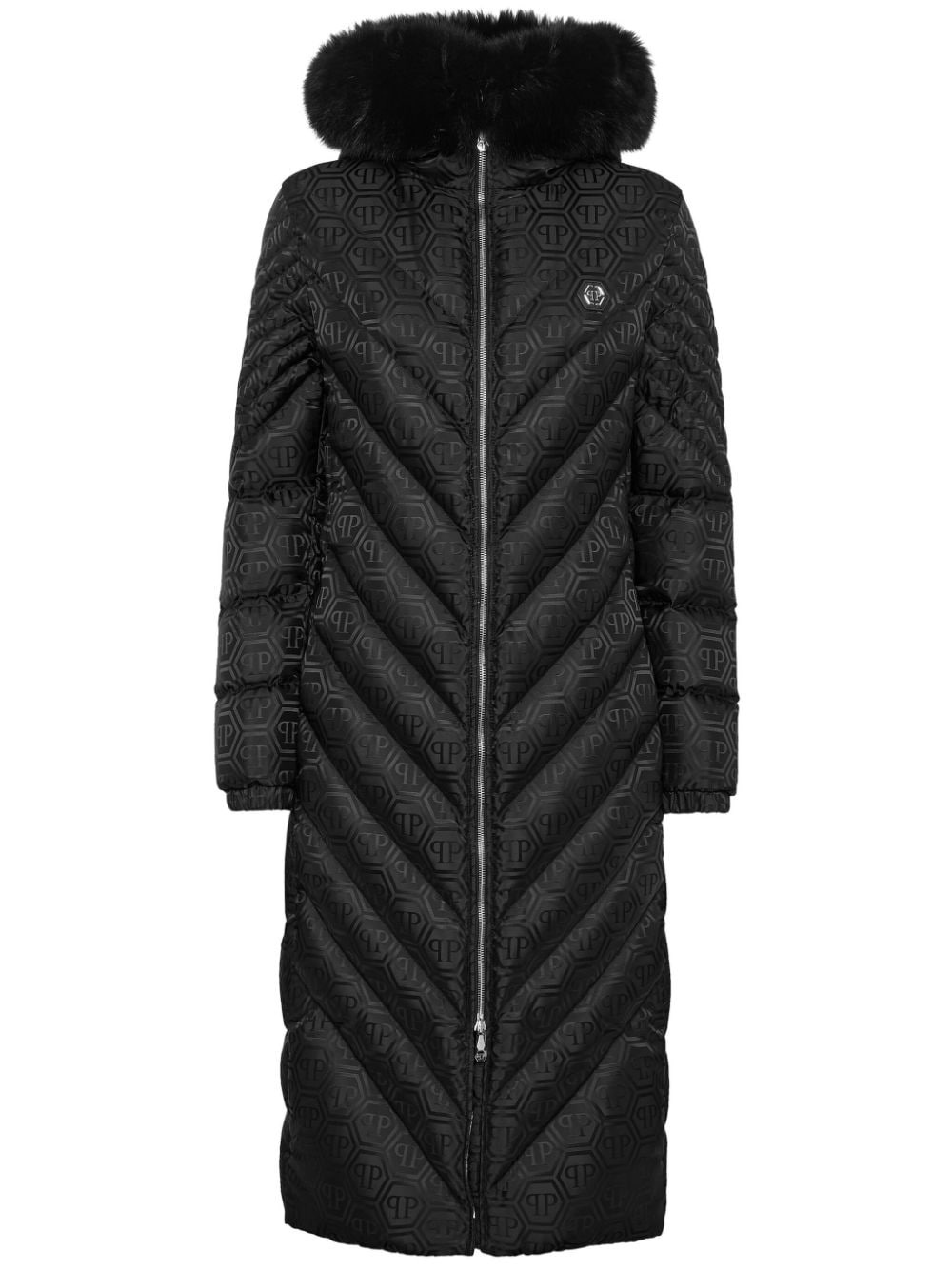 monogram puffer coat - 1
