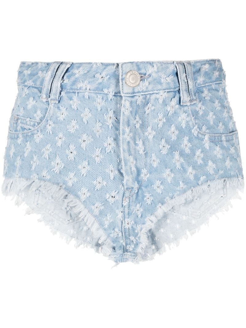 distressed-effect shorts - 1