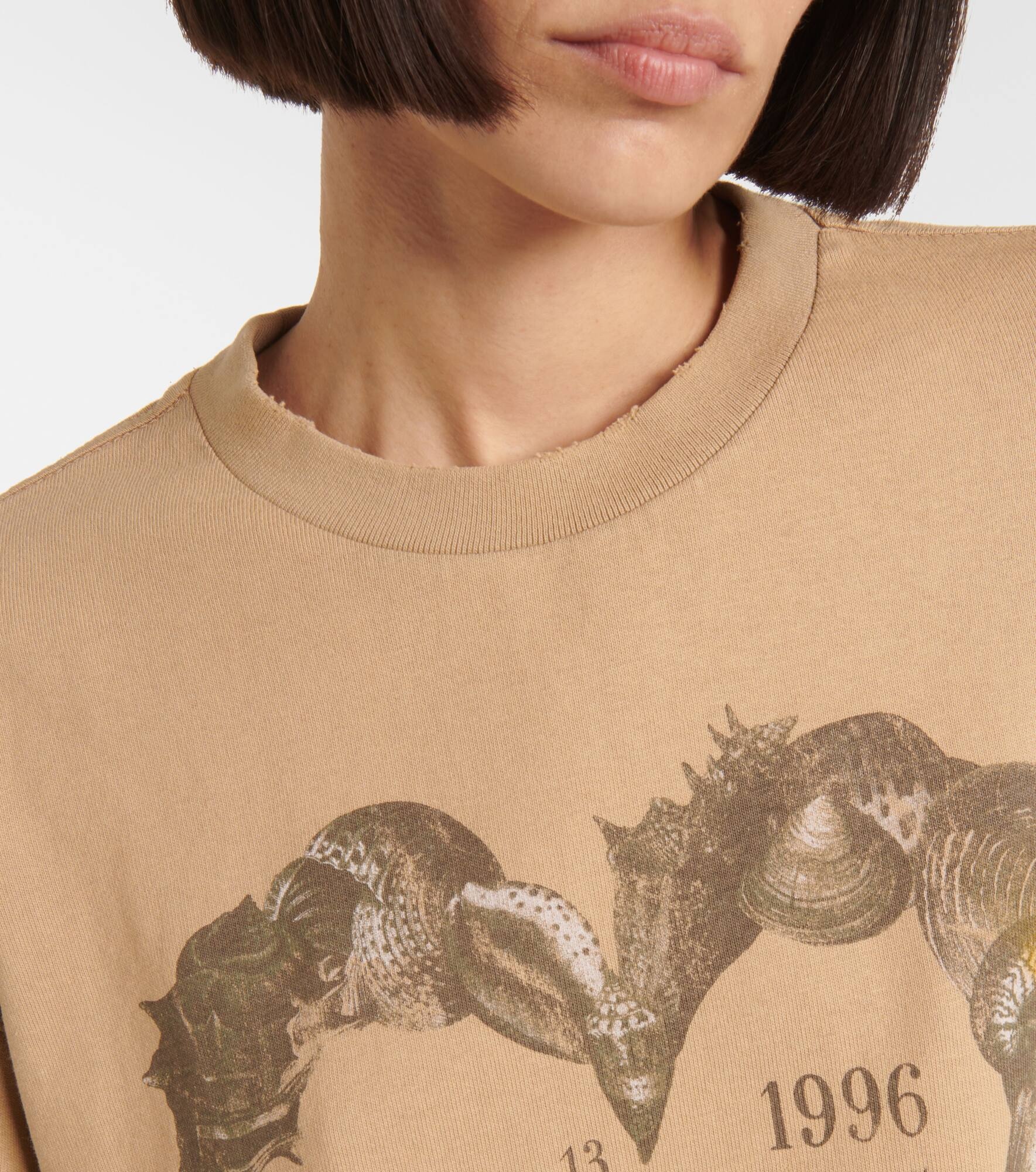 Printed layered cotton T-shirt - 4