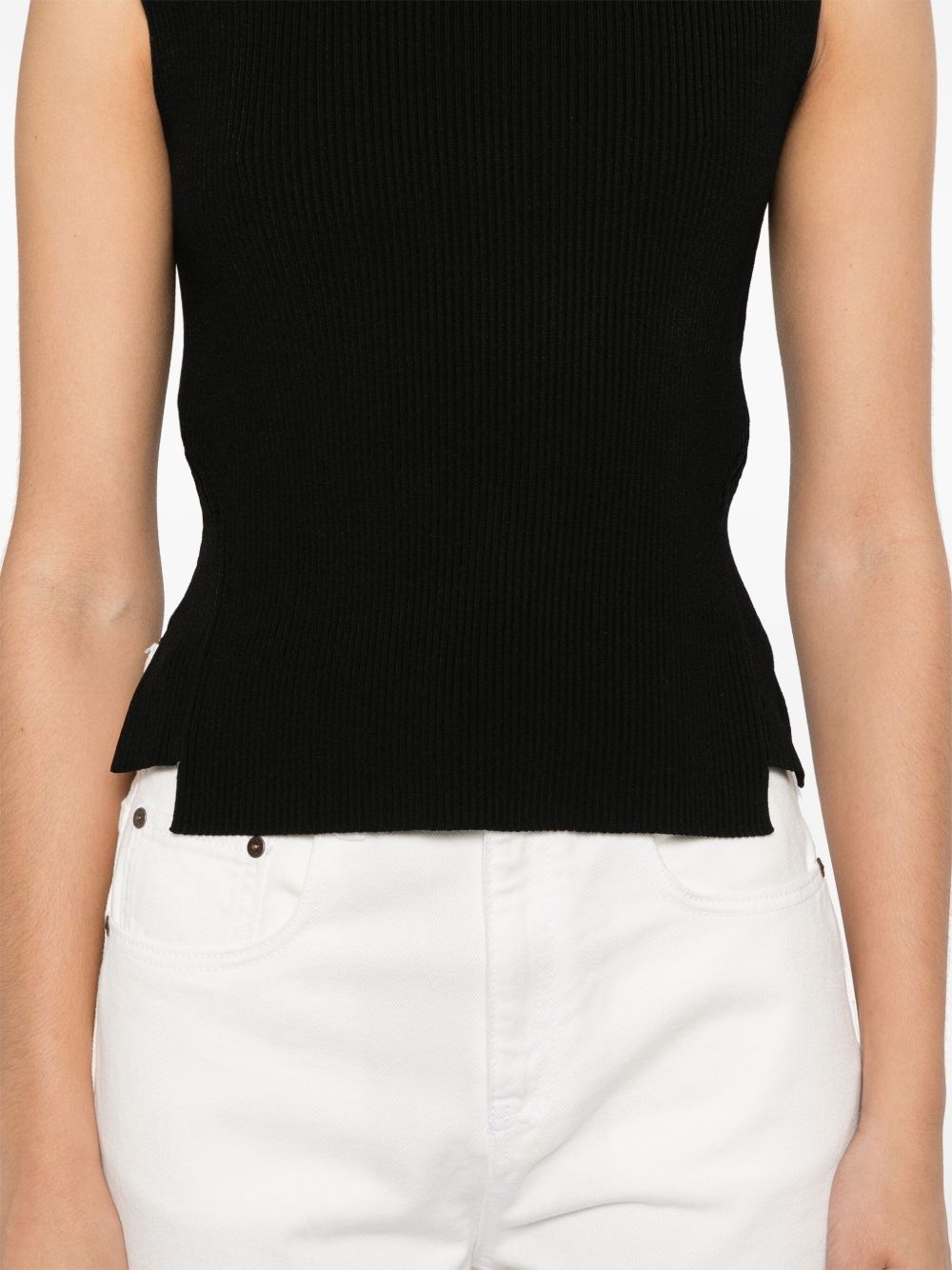 ribbed-knit vest - 5