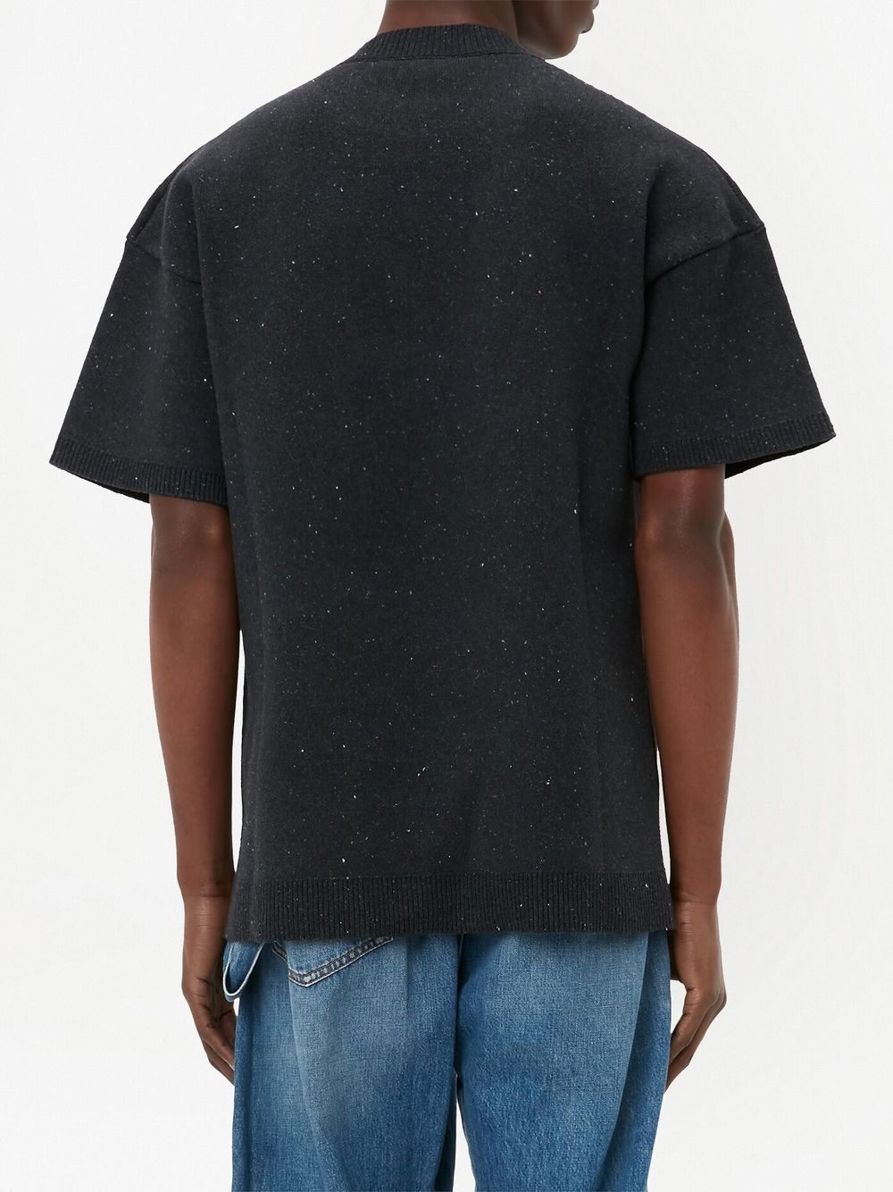 BARCODE-PRINT SHORT-SLEEVED SWEATSHIRT - 4