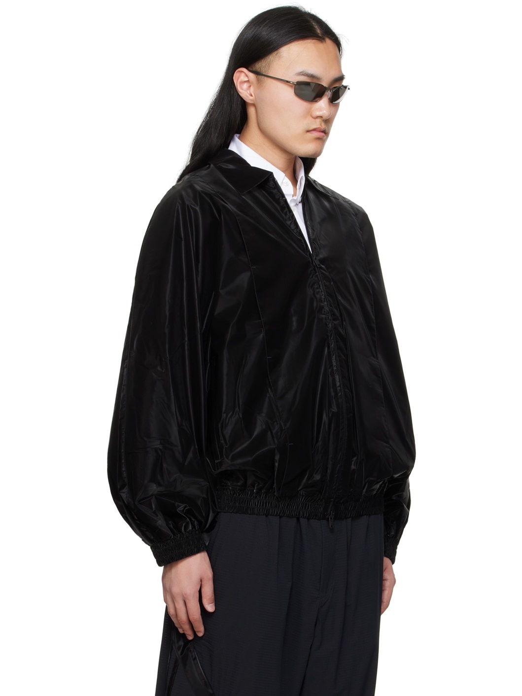 Black Paneled Jacket - 2