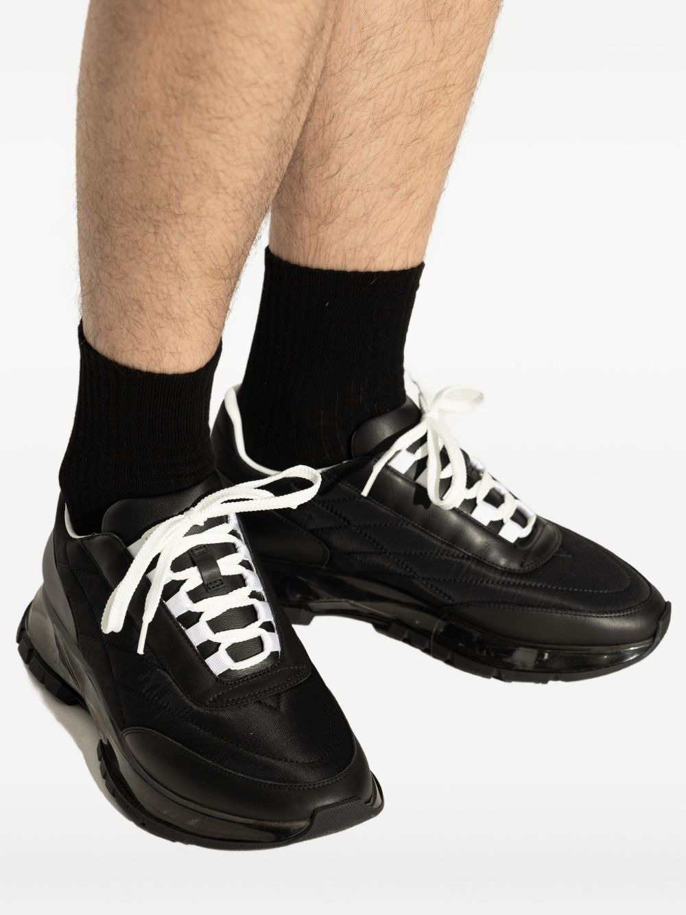 quilted transparent-sole sneakers - 5