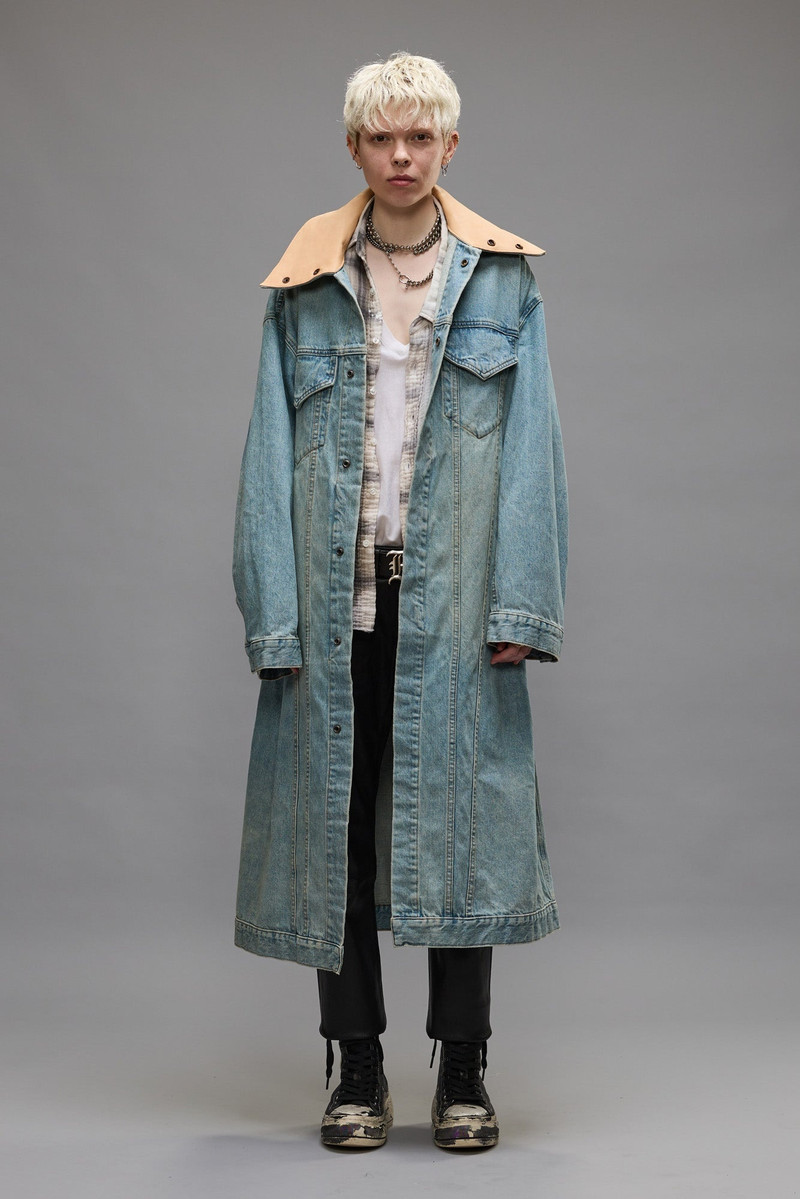 R13 KAT TRUCKER COAT - CORBET BLUE outlook