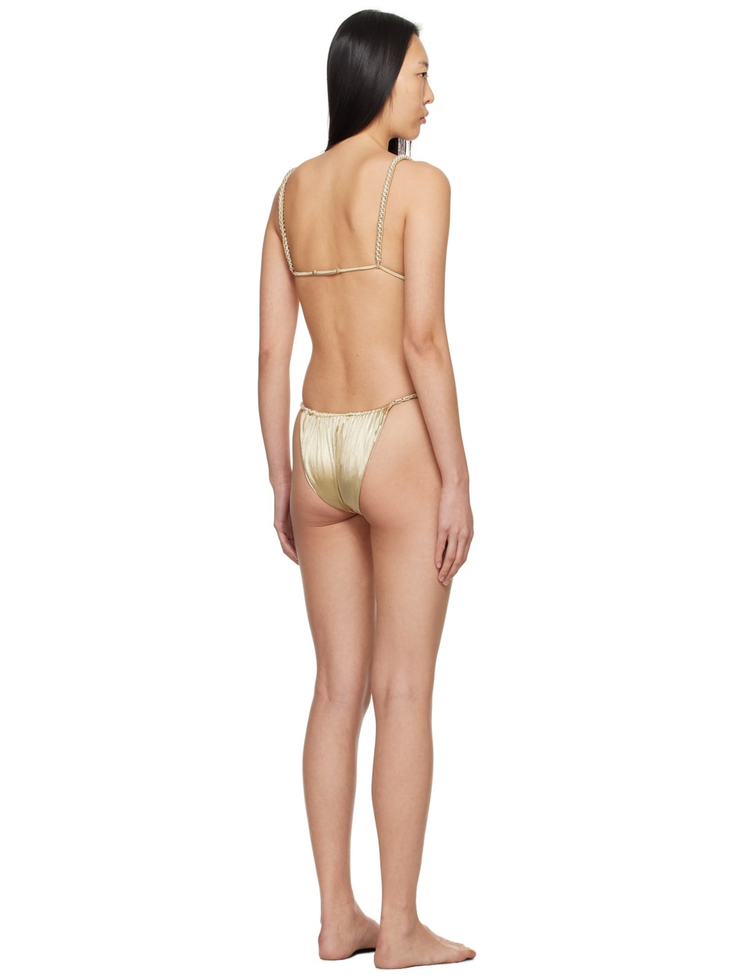 SSENSE Exclusive Gold & Silver Chain Reversible Bikini - 3