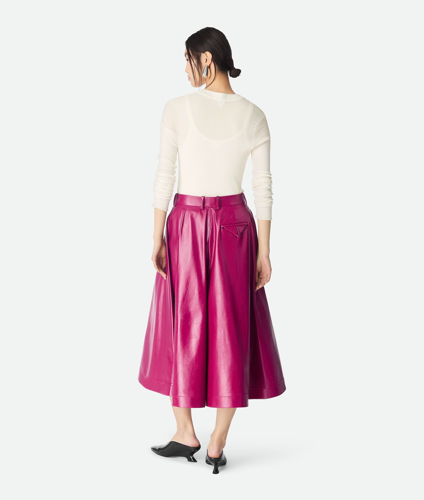 Shiny Leather Culotte - 3