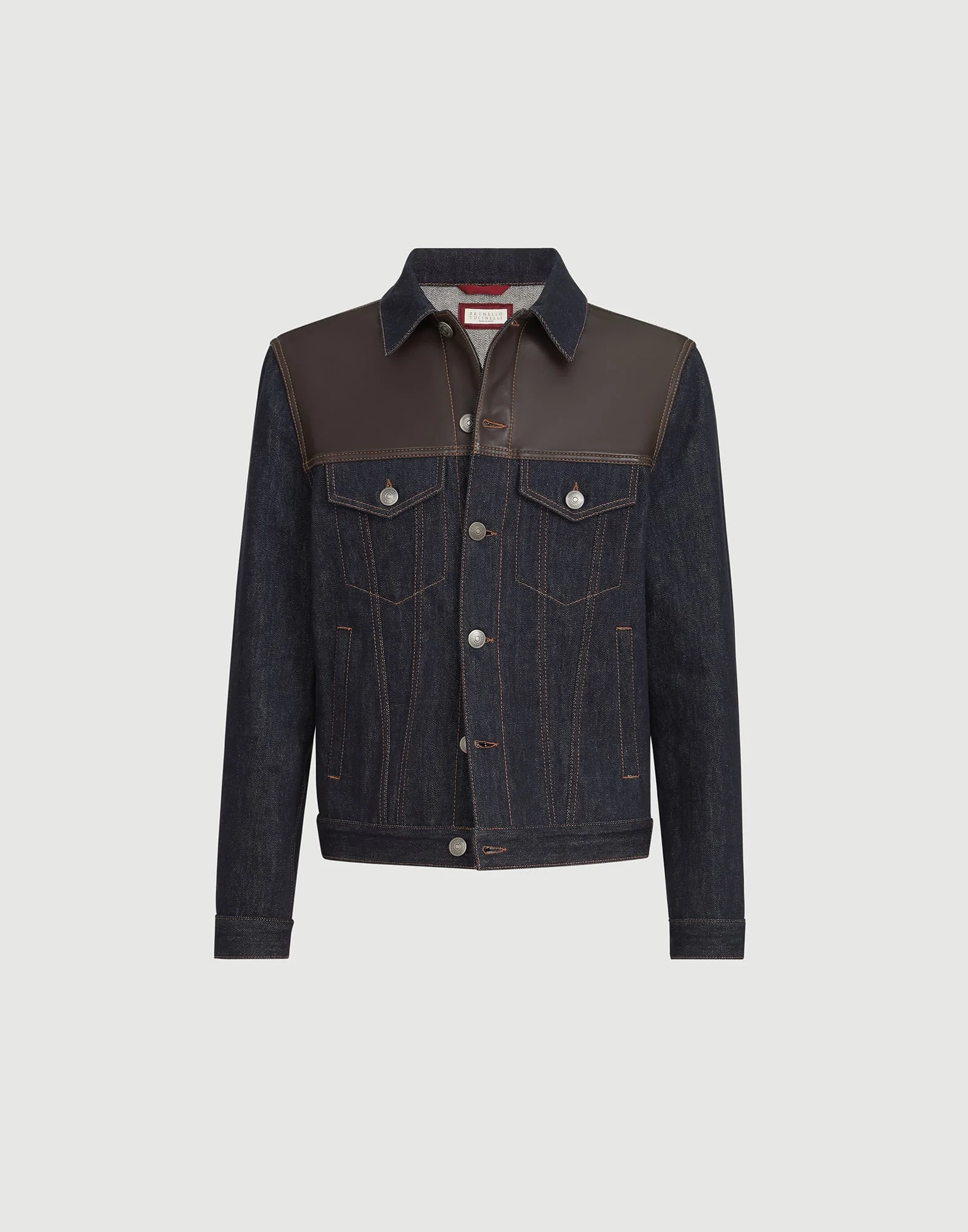 Paneled no-fade denim four-pocket jacket - 1