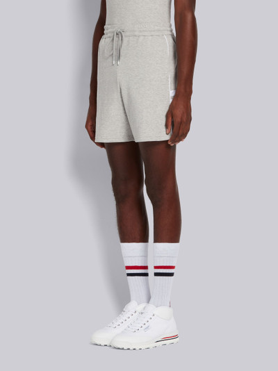 Thom Browne Grey Cotton Interlock Seamed 4-Bar Track Shorts outlook